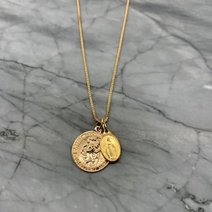 ST CHRISTOPHER & MARY | Gold Filled Necklace