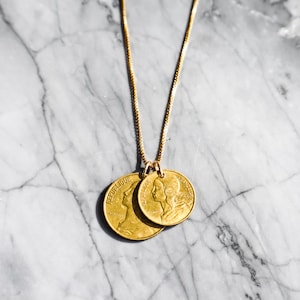 FRANCIA / Collar de monedas vintage