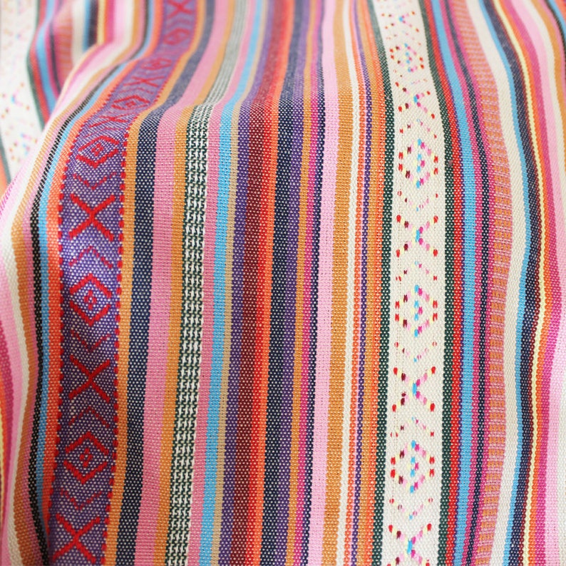 Tribal Fabric Stripy Bohemian Fabric by the Yard Boho Etsy