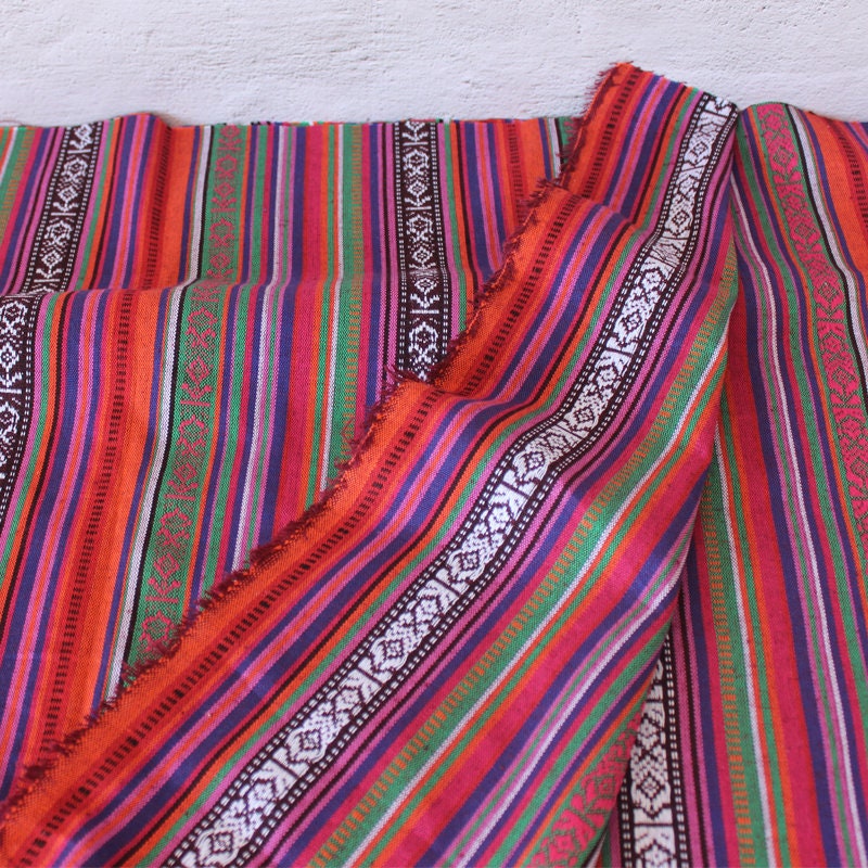 Tribal Fabric by the yard Boho Fabric Stripy bohemian fabric | Etsy