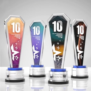 Personalized Crystal Trophy Award for Graduation, Retirement, Hope, Anniversary, Customize Corporate Trophy Award, Appreciation, T82