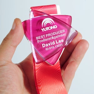 Custom Sports Medal, Customizable Award, Commemorative awards, Event prizes, Competition medals, Triangle Shape, Pink, Blue, Green, T79