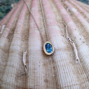 Blue Topaz Pendant, 925 Sterling Silver, Handmade Pendant, Natural Blue Topaz, Unisex Pendant, Birthstone of December, Gift for Her......
