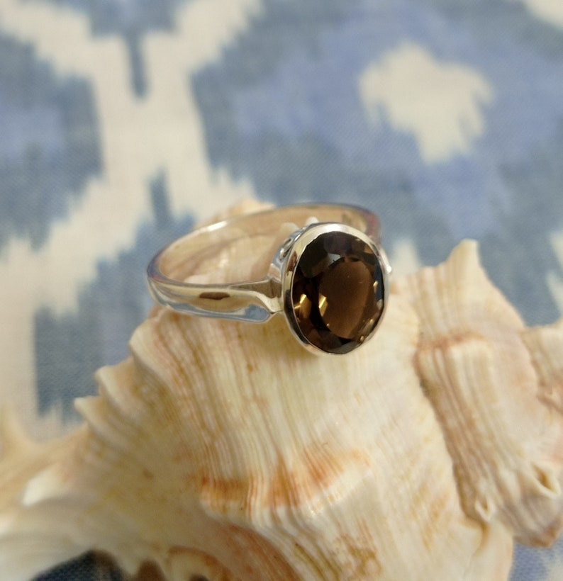 Smokey Quartz Ring Handmade Ring Gift for All Gift for Mother.....