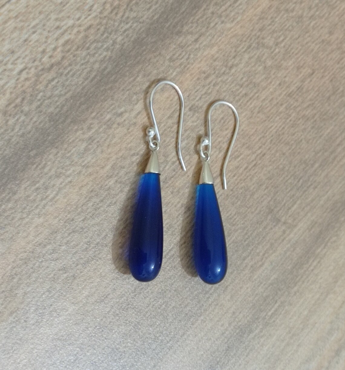 925 Sterling Silver Handmade Dangling Earring With Drop Shape Etsy