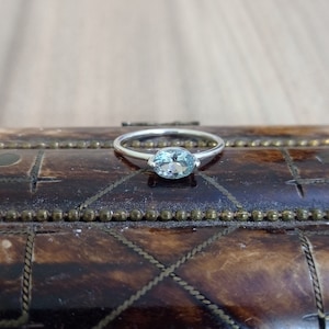 Aquamarine Ring, 925 Sterling Silver, Handmade Ring, Unisex Ring, Birthstone March, Gift for her, Natural Stones Ring, Promise Ring...