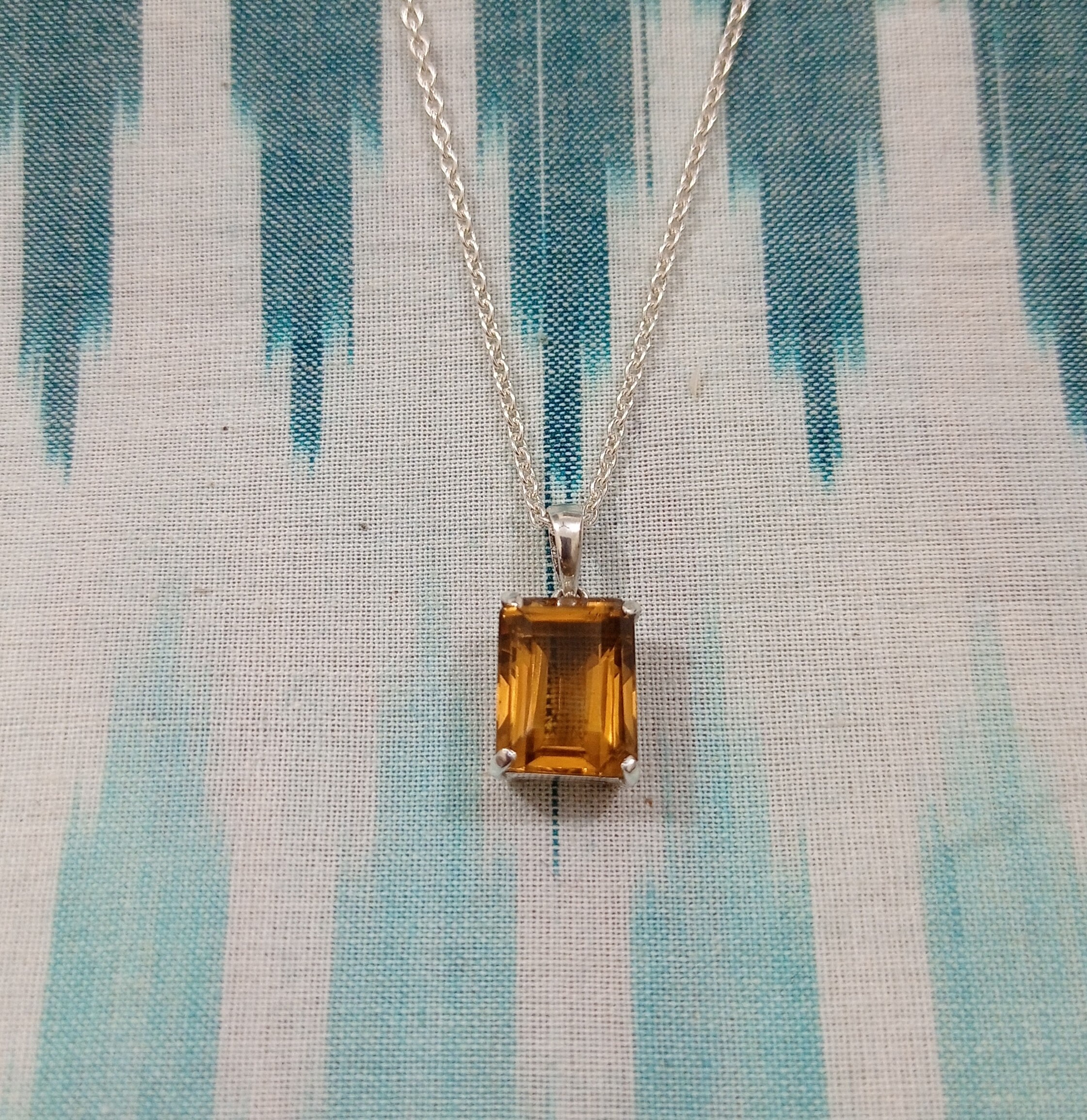 Brandy Topaz Pendant 925 Sterling Silver Handmade Pendant Etsy