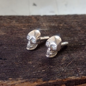 Silver Cuff links, 925 Sterling Silver, Skull Cuff links, Gift for Man, Gift for Him, Anniversary Gift, Birthday Gift, Christmas Gift...