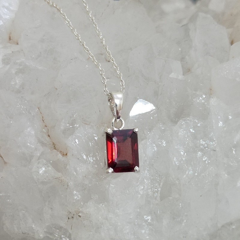 Garnet Leaf Cluster Pendant