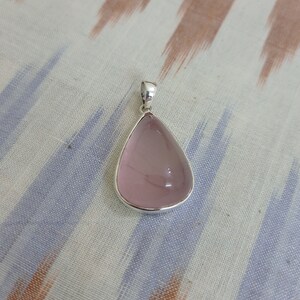 Rose Quartz 925 Sterling Silver Very Fine Work Handmade Pendant, Gift for all.......