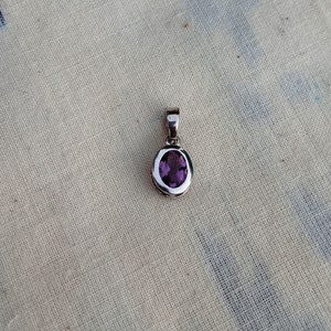 Amethyst Pendant, 925 Sterling Silver, Birthstone Pendant, Birthstone February, Natural Amethyst, Purple Stone, Amethyst Necklace....