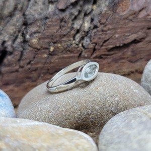 Aquamarine Ring, 925 Sterling Silver, Handmade Ring, Unisex Ring, Birthstone March, Gift for her, Natural Aquamarine Stone, Promise Ring...