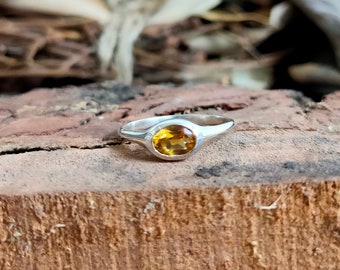 NOVICA Citrine Cocktail Ring – Handmade Sterling Silver Sun-Inspired Statement Ring - View #6