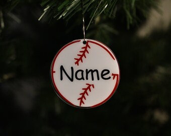 Christmas Ornament, Christmas, baseball Ornament, Custom Ornament, Stocking stuffer, Sport ornament, custom sport ornament, Baseball