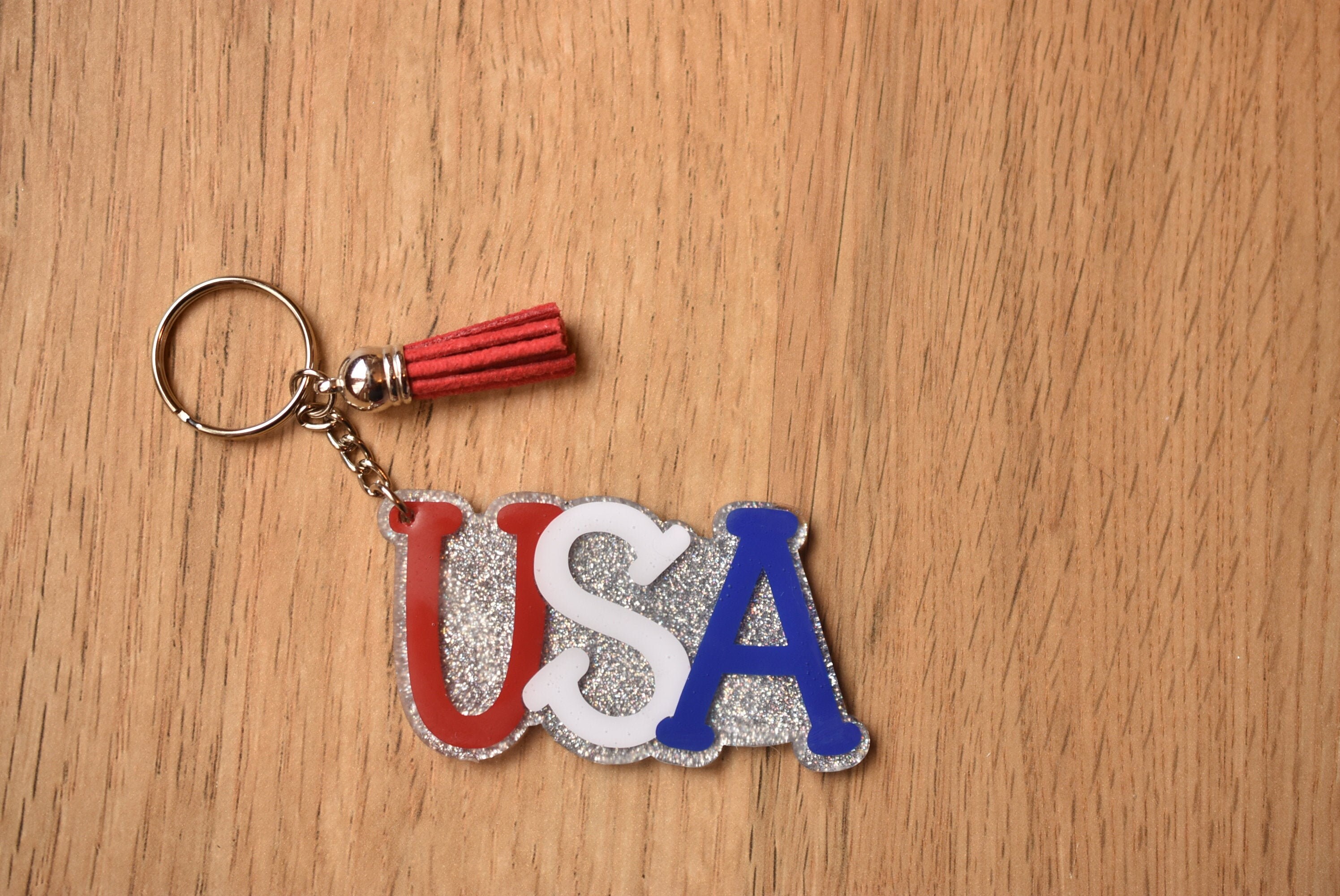 USA USA Keychain Customized Keychain accessory Keychain Etsy