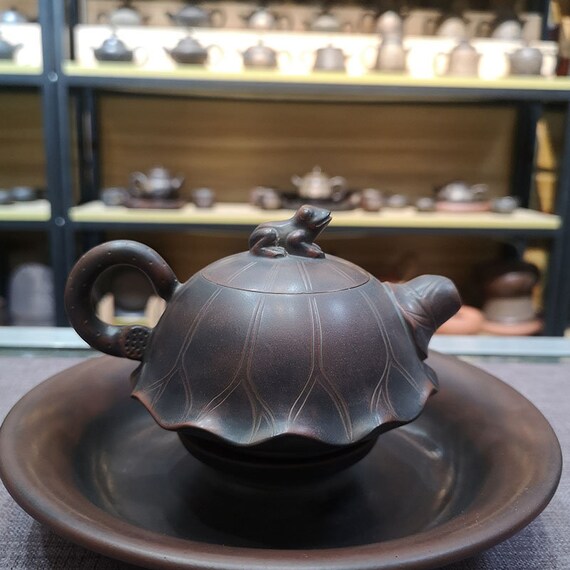 Pure Hand Carved Nixing Pottery Mini Teapot Gifts for Drinking Tea