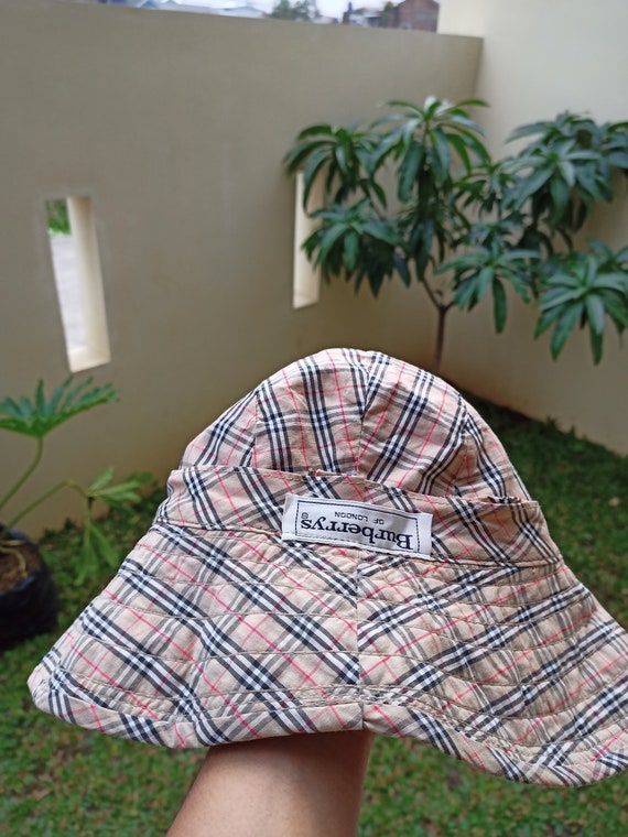 Vintage Bucket Hat Reversible Burberry