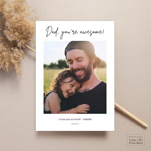 Biglietto per la festa del papà, regalo per la festa del papà per papà, regalo per la festa del papà, buona festa del papà, biglietto fotografico, minimalista, regali personalizzati per papà, canva
