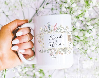 Maid of Honour Mug, Matron of Honor Mug, MOH Gift, Bridal Party Mug, Bridesmaid Gift, Gift Bridal Party, Wedding Mug, Will you be my MOH
