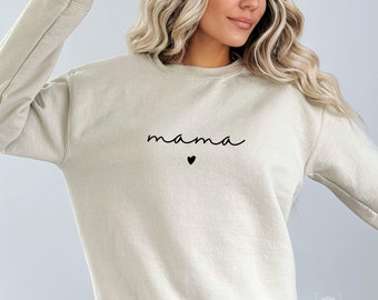 Mama Crewneck Sweatshirt, Cute Mama Shirt, Boho Mama Crewneck Pullover, Mothers Day Gift, Gift For Mom, New Mom, Mama Sweatshirt, Heart
