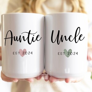 Aunt and Uncle Gift Mug Set, Couple Mug Set, Gift for Sibling, Couple ...