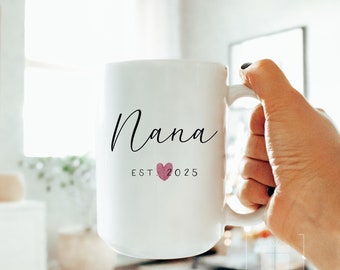 New Grandma Mug, New Grandmother Gift, Grandma Est 2025 Mug, Gift Grandmother, Pregnancy Announcement, Grandparent Mug, Nana, Oma, Mother
