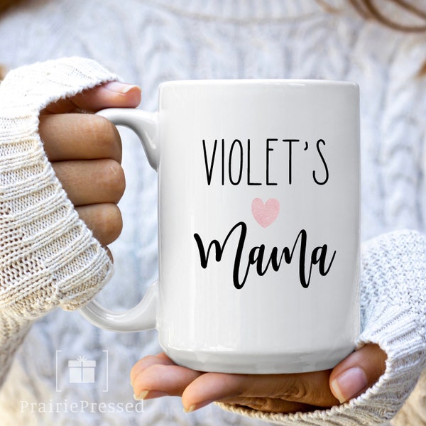 Mama Mug, Mothers Day Mug, New Mom Gift, New Mom Mug, Christmas Gift for Mom, Custom Mug for Parent or Grandparent, Mom est 2024, Kids name