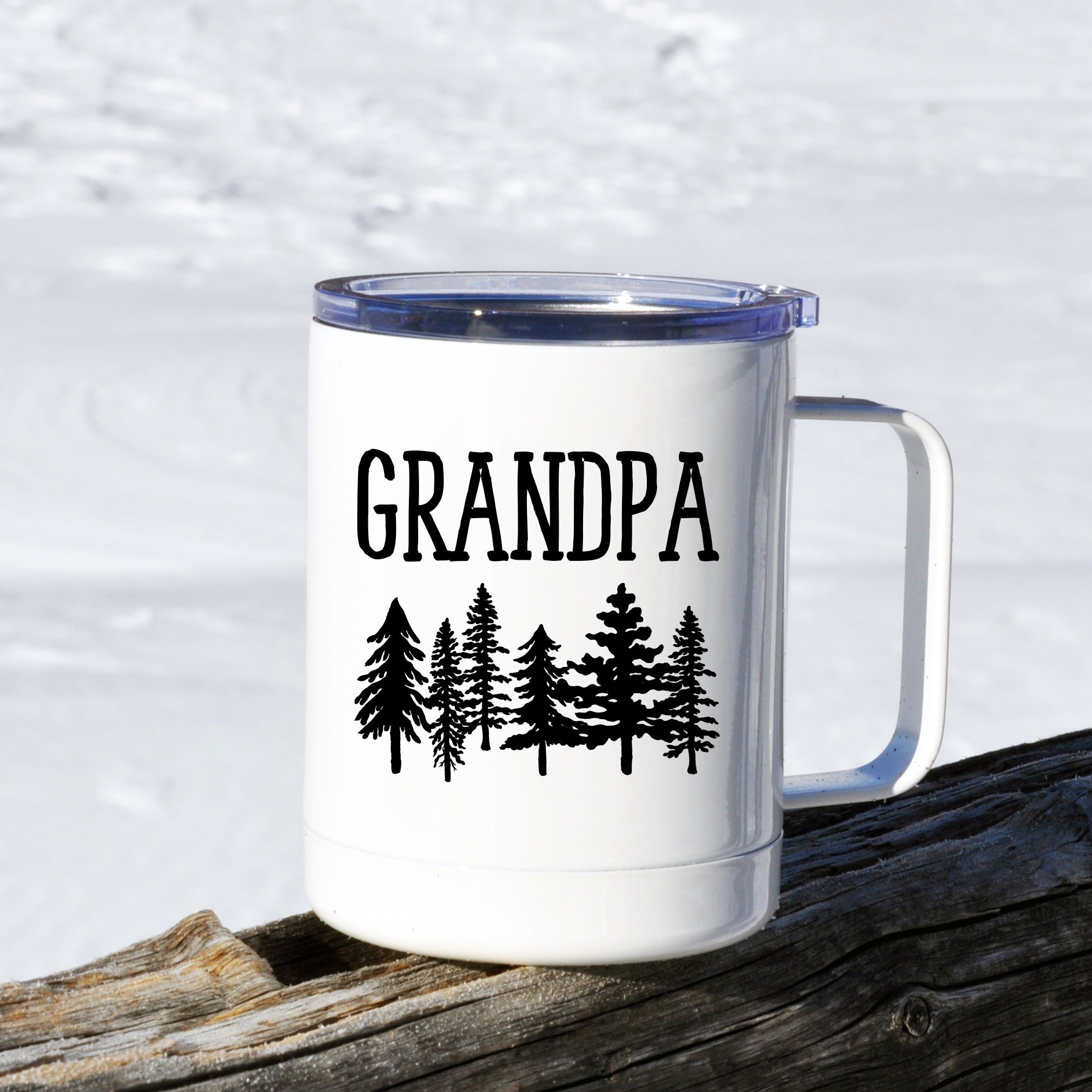 Grandpa Travel Mug with Handle Personalized Travel Mug Etsy