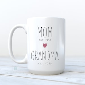 New Grandma Mug, New Grandmother Gift, Grandma Est 2024 Mug, Gift Grandmother, Pregnancy Announcement, Grandparent Mug, Nana, Oma, Mother