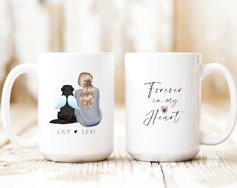Personalized Dog Memorial Gift Mug Custom Dog Mug Dog Loss Gift Pet Memorial Gift Rainbow Bridge Dog Mom Dog Lover Gift Forever in My Heart