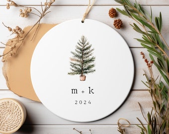 Couple Christmas Ornament, Personalized  Ornament, Cute Gift for Couple, Christmas 2024, Customized Couple Gift, Engaged, Newly Wed, Married