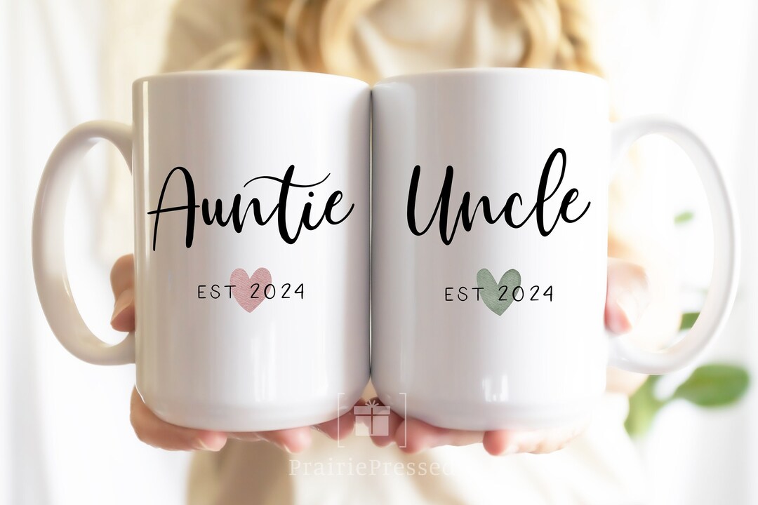 Aunt and Uncle Gift Mug Set, Couple Mug Set, Gift for Sibling, Couple ...