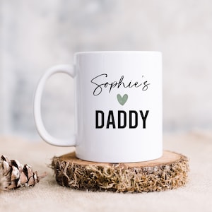 Daddy Mug, Fathers Day Mug, New Dad Gift, New Dad Mug, Christmas Gift for Dad, Custom Mug for Parent, Grandparent, EST 2024, Custom Kid name image 5