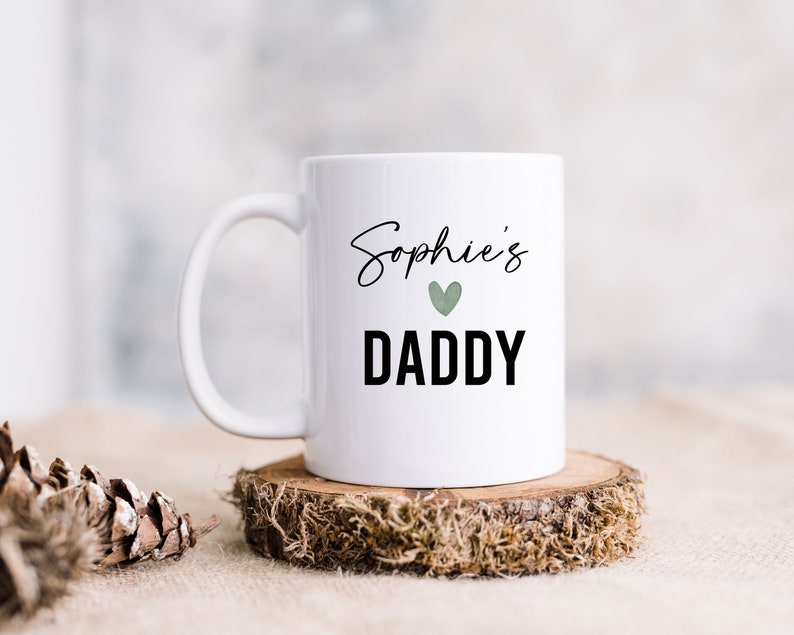 Daddy Mug, Fathers Day Mug, New Dad Gift, New Dad Mug, Christmas Gift for Dad, Custom Mug for Parent, Grandparent, EST 2024, Custom Kid name image 5