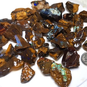 200 g de ópalo Yowah Boulder Matrix en bruto, sin pulir, lapidario de ópalo natural australiano