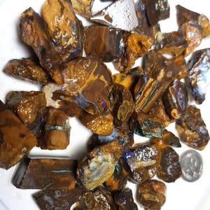 200 g de ópalo Yowah Boulder Matrix en bruto, sin pulir, lapidario de ópalo natural australiano