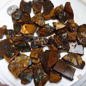 200 g de ópalo Yowah Boulder Matrix en bruto, sin pulir, lapidario de ópalo natural australiano