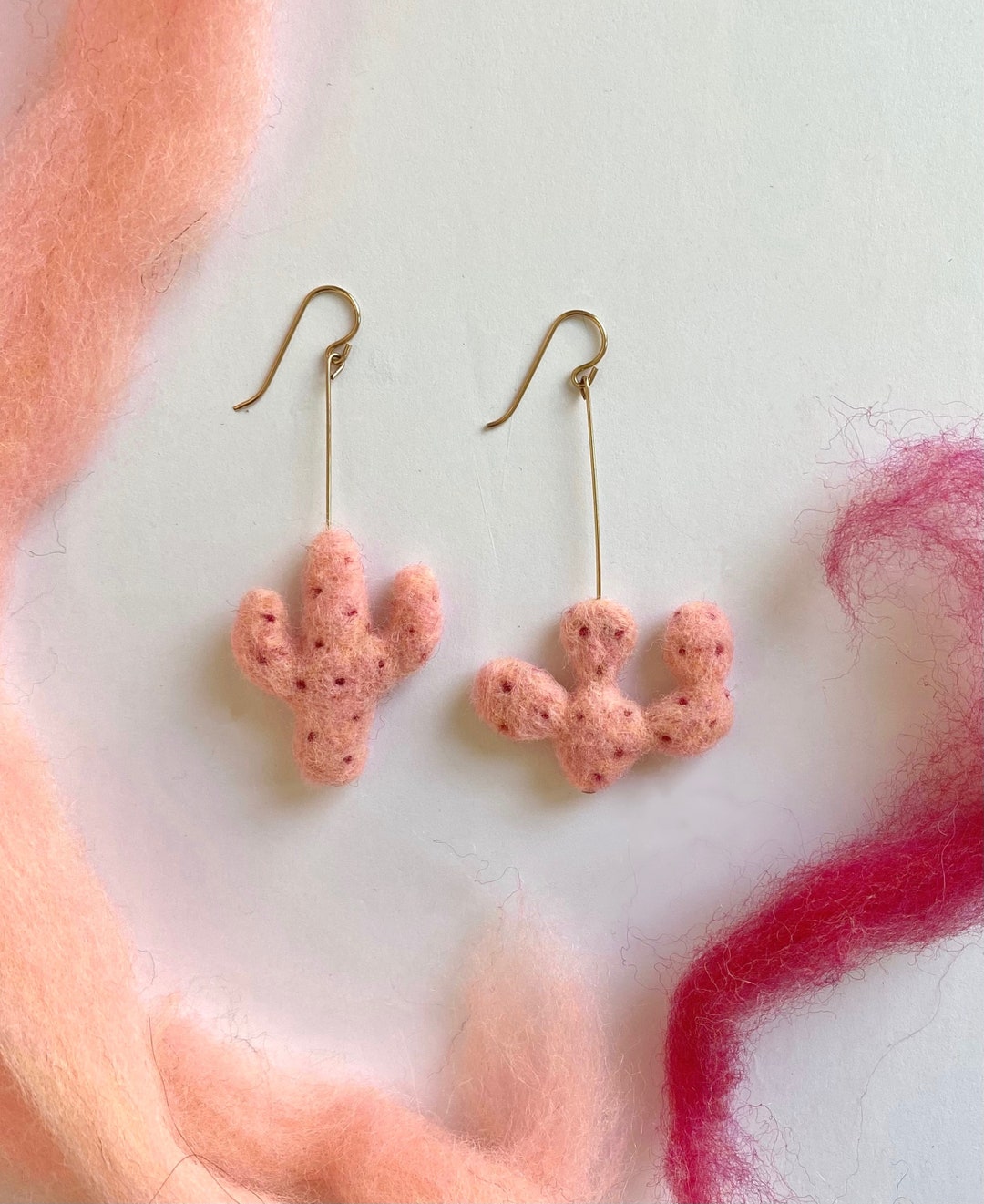 Custom Felted Earrings. Made to Order. Felted Wool. Needle Etsy