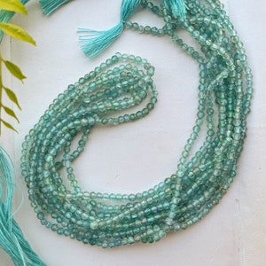 14 Inch Blue Apatite Faceted Beads, 2.50mm, Natural Apatite Gemstone, Apatite Beads, Apatite Rondelle, Apatite Beads for Jewelry