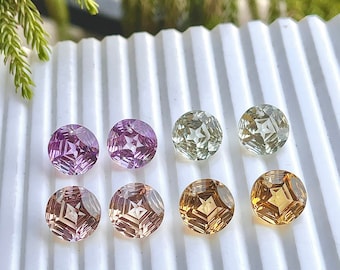 Naturalne kamienie szlachetne, okrągłe, w kształcie gwiazdy, wklęsłe, pary, 12 x 12 mm, naturalne kamienie szlachetne, wiertło przednie, Beadsforyourjewellery