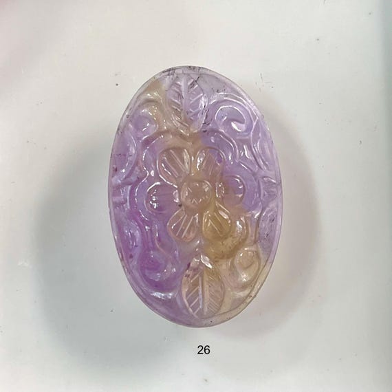Natural Ametrine Gemstone carved pair for earrings and loose for pendant jewelry making, Ametrine carving, Ametrine loose, Ametrine carved
