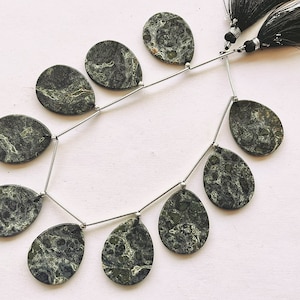 10 Pieces Star Galaxy Jasper Flat Pear Shape Beads, Star Galaxy Jasper Pair, Star Galaxy Jasper Beads, Natural Star Galaxy Jasper, 20x25mm