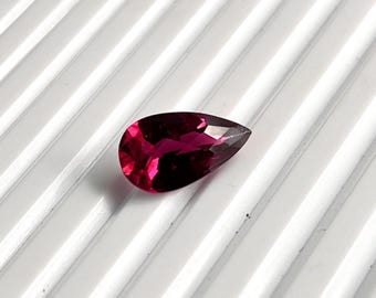 Rubellite Tourmaline Pear Cut 4.75 Carats |  9x16mm | Natural Pink Tourmaline Gemstone for Ring, Pendant, Jewelry Making