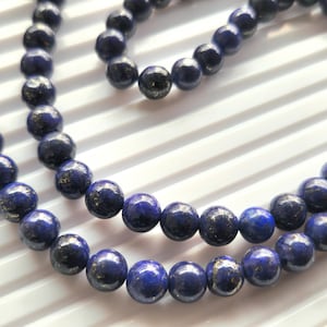 21 Inches Lapis Lazuli Gemstone Spherical Shape Beads, Natural Lapis Lazuli Gemstone No Treatment, Lapis Lazuli Beads, 7 To 7.5mm