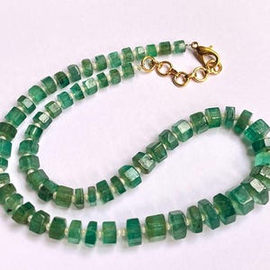 Natural Zambian Emerald fancy shape beaded Necklace, Emerald Beads for Necklace and Jewelry making, Natural Emerald gemstone, Emerald Beads