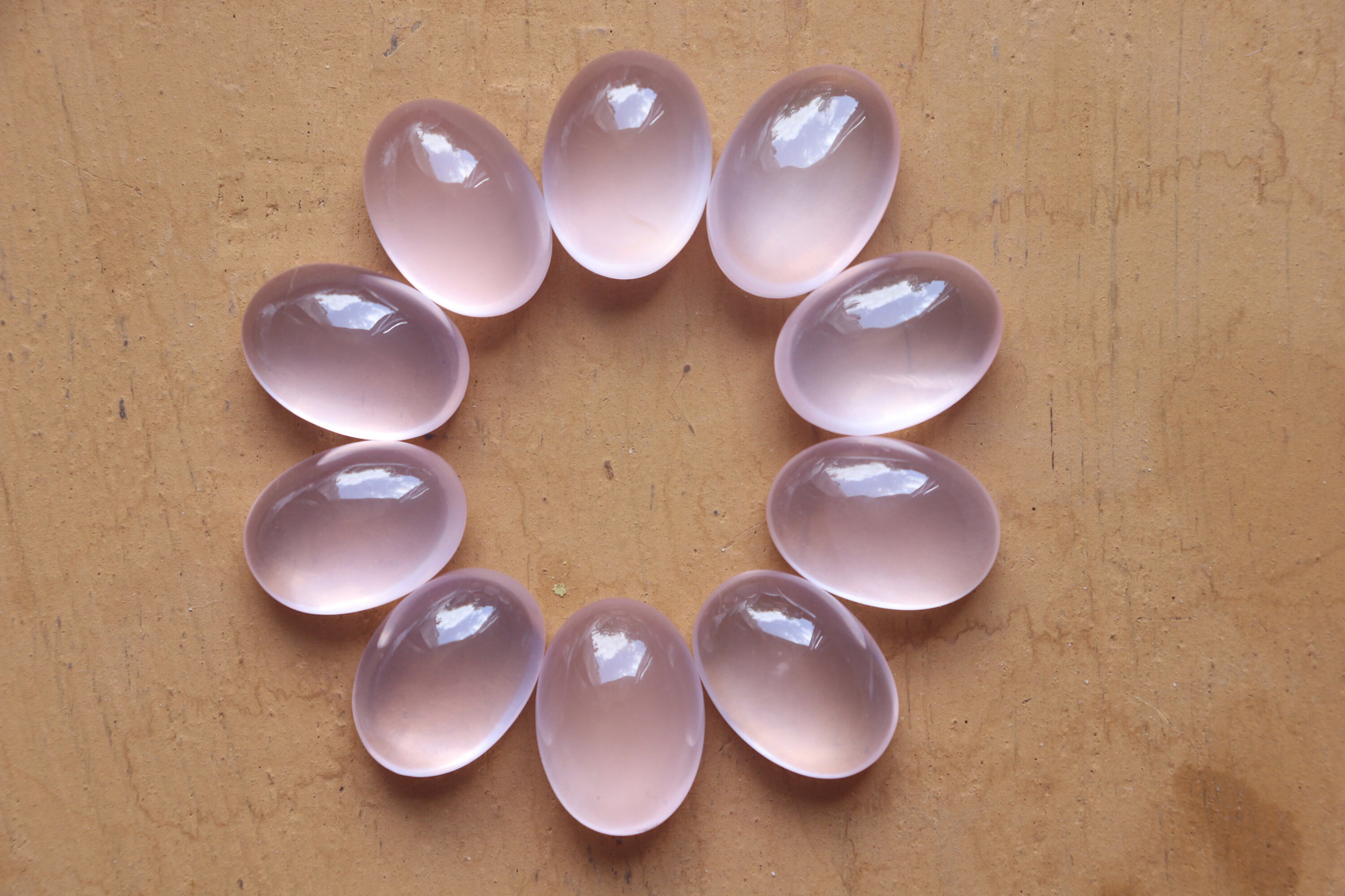 Natural Rose Quartz Cabochon gemstone Oval Shape Hand Polished Etsy
