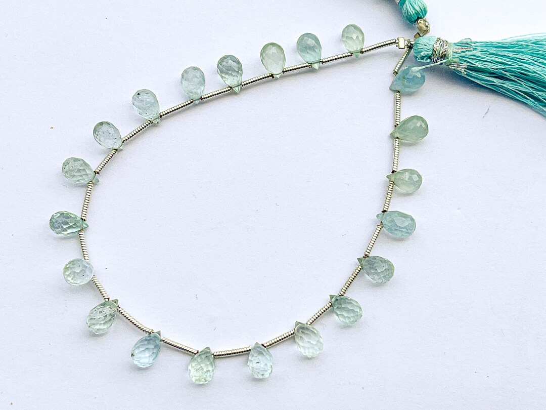 Aquamarin Facettierte Rondellen – 6 Mm, 40 Cm Strang, DIY Schmuckperlen