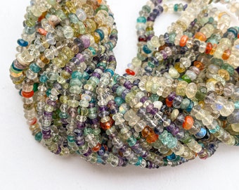 Be You 3-4mm rondelle sfaccettate Pietre preziose Perle di Colore Naturale tormalina 13 Strand