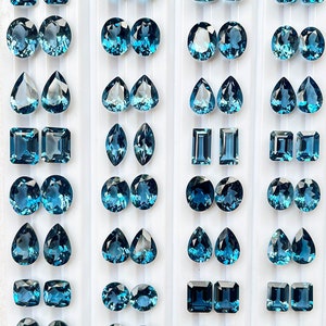 Exklusiv! AAA London Blue Topas Paar, Natürliches London Blue Topas Loses Paar, London Blue Topas für Ohrring, London Blue Topas facettiertes Paar