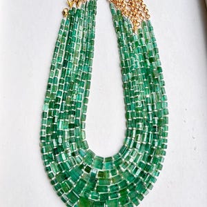 Natural Zambian Emerald fancy shape beaded Necklace, Emerald Beads for Necklace and Jewelry making, Natural Emerald gemstone, Emerald Beads